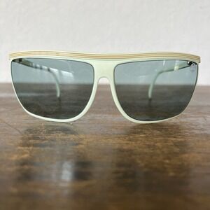 I‎ SKI Sunglasses Italy Ski Blue And Gold Accent Vintage 70's Snowflake